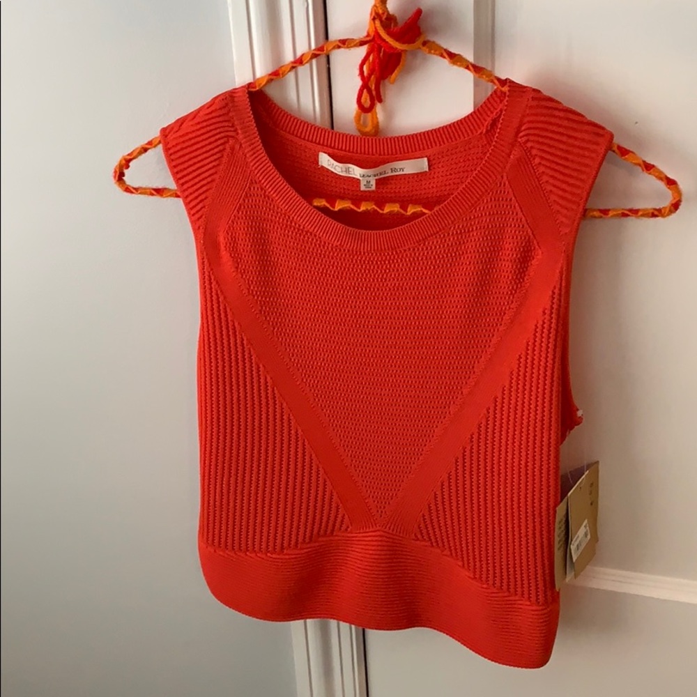NWT Rachel Roy crop top coral color